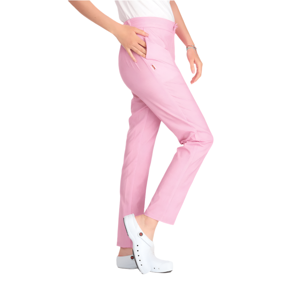 Pantalón de uniforme rosa para mujer