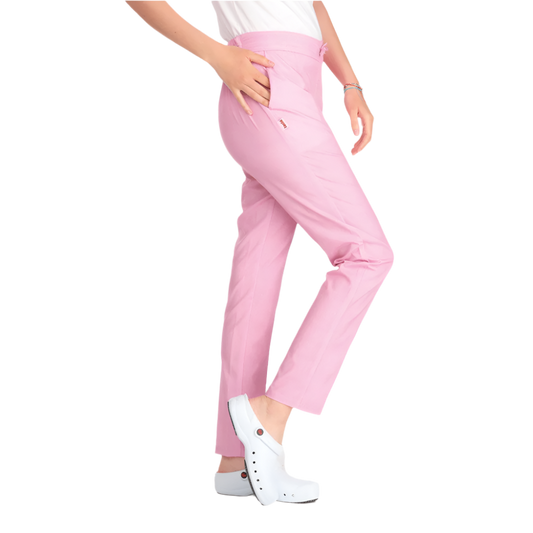 Pantalón de uniforme rosa para mujer