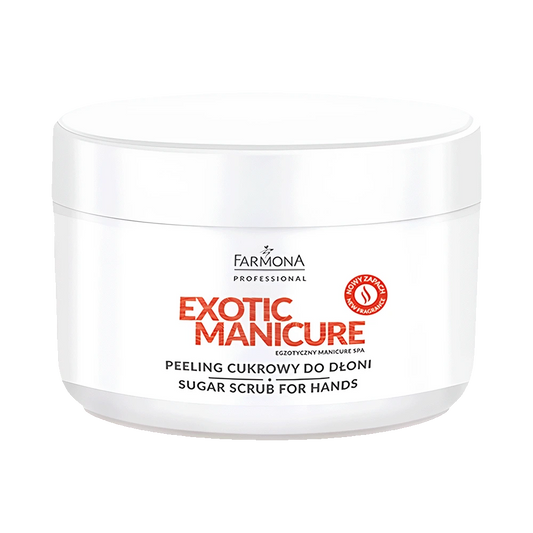 Exfoliante de azúcar para manos Exotic Manicure Farmona Professional, 300 g