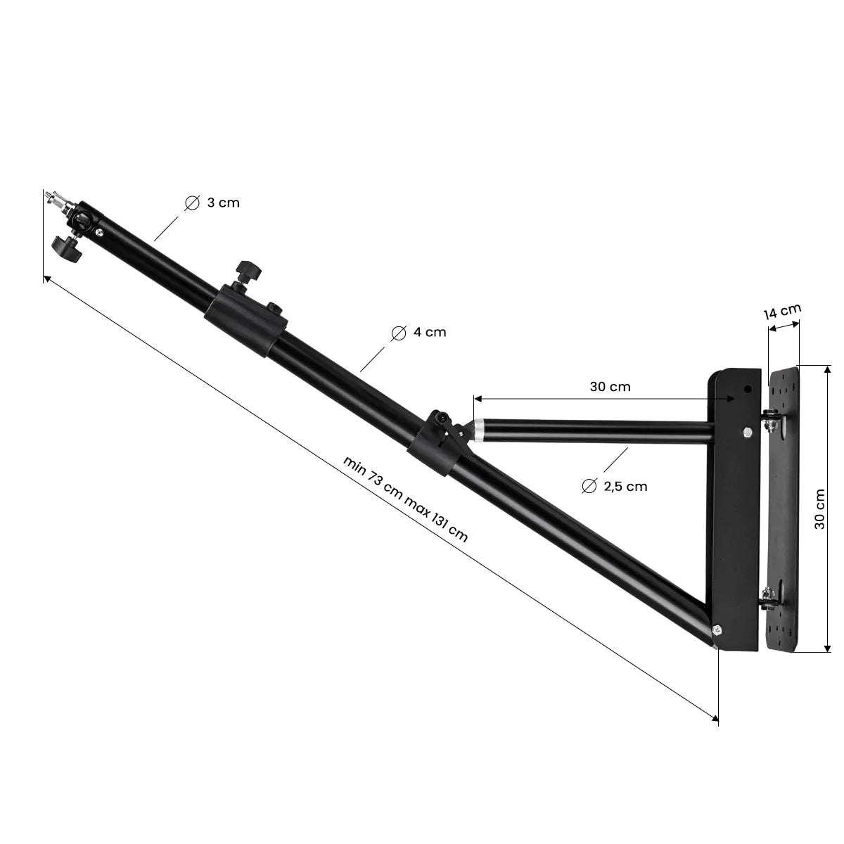 Soporte de pared para lámparas de aro