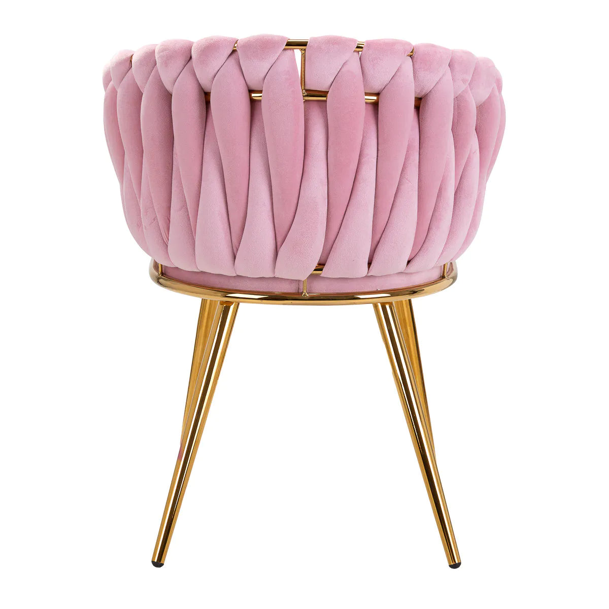 Velvet chair with golden legs